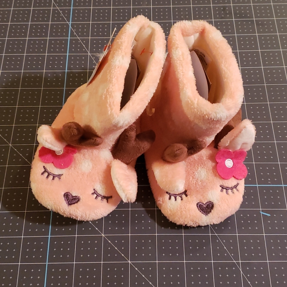 Cat and jack slippers deer pink small med large